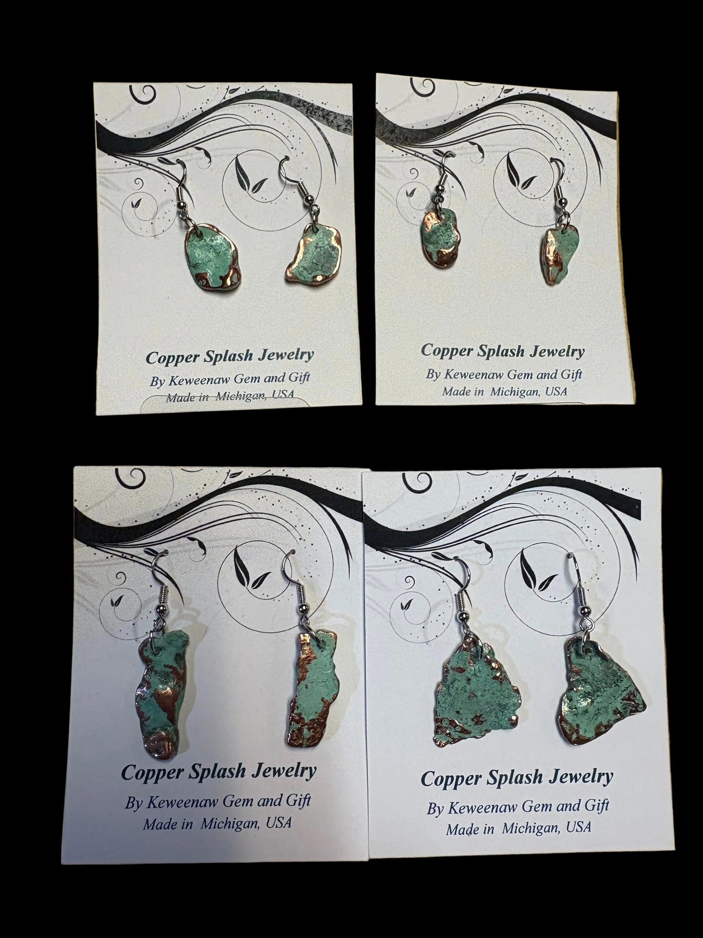 Splash Copper Earrings