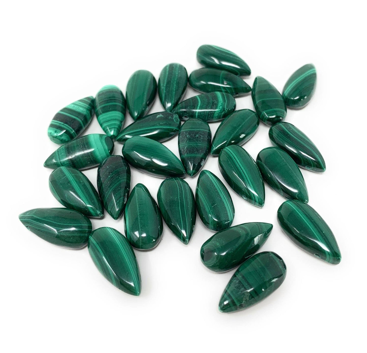 Malachite Teardrop Necklace: 16 or 18 inches