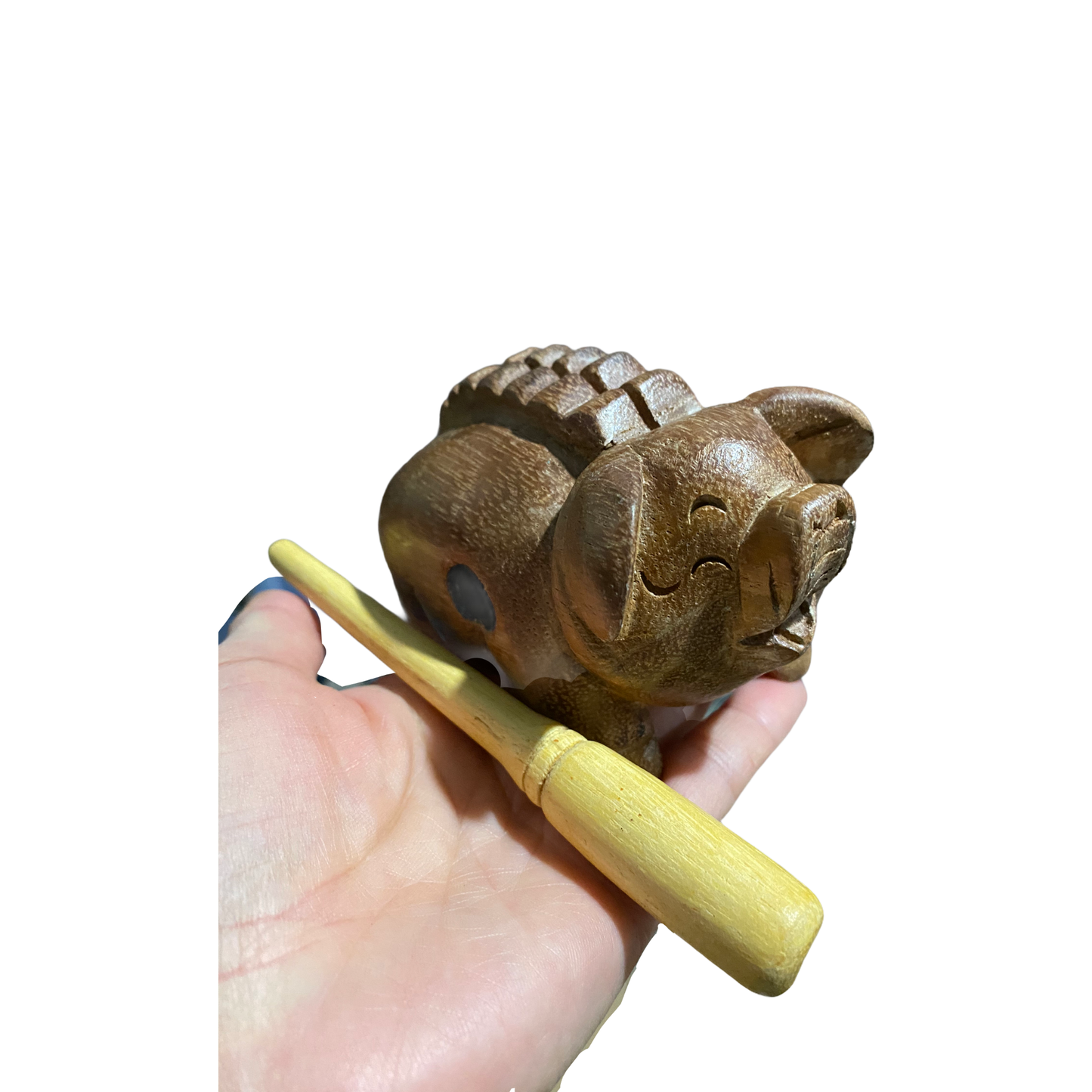 Wooden Musical Pig Percussion Instrument 4"