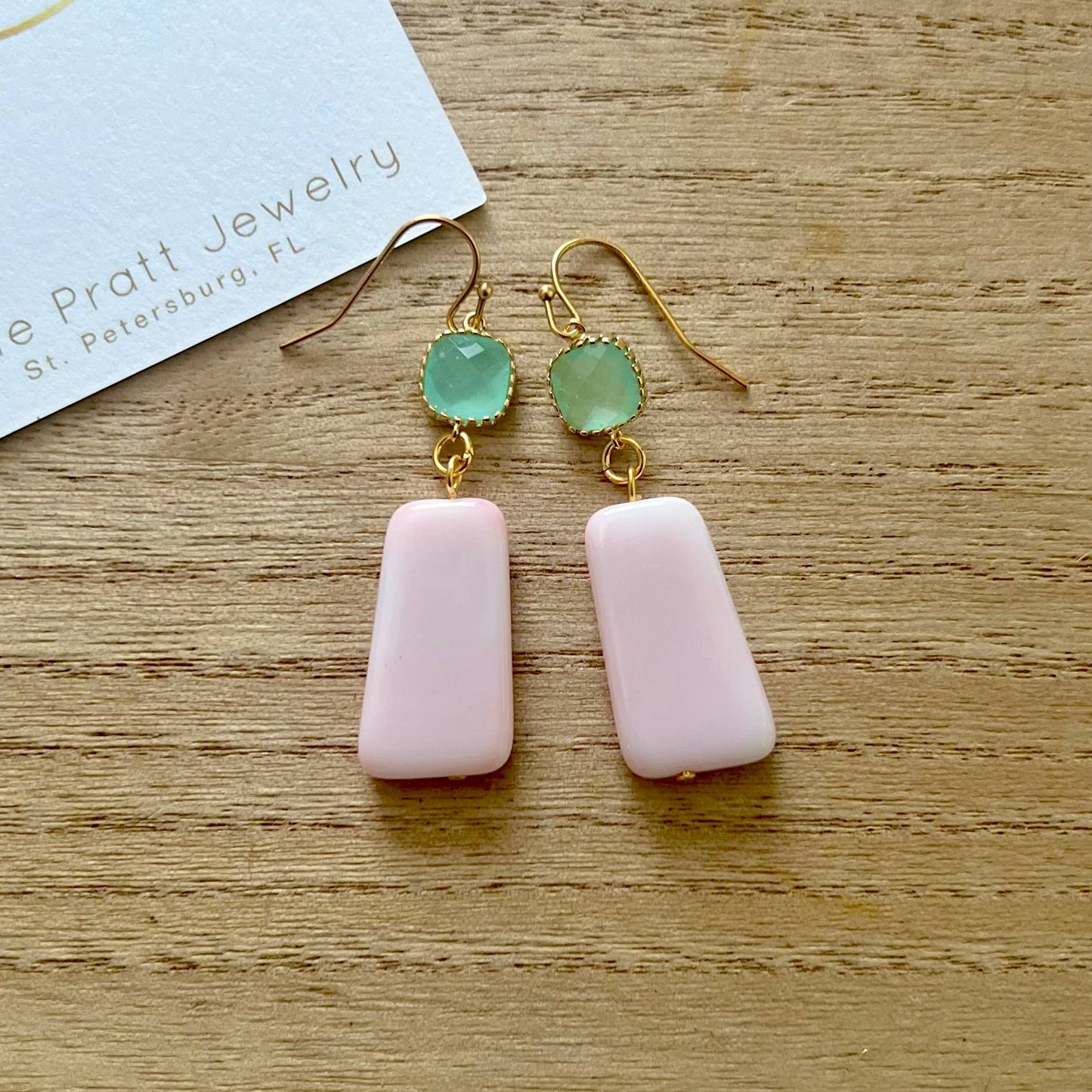 Ballyhoo
gemstone dangle statement earrings