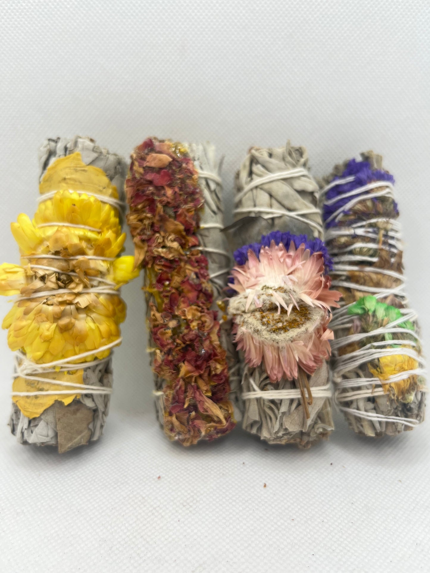 White Sage Smudge Stick Floral 4 Inch