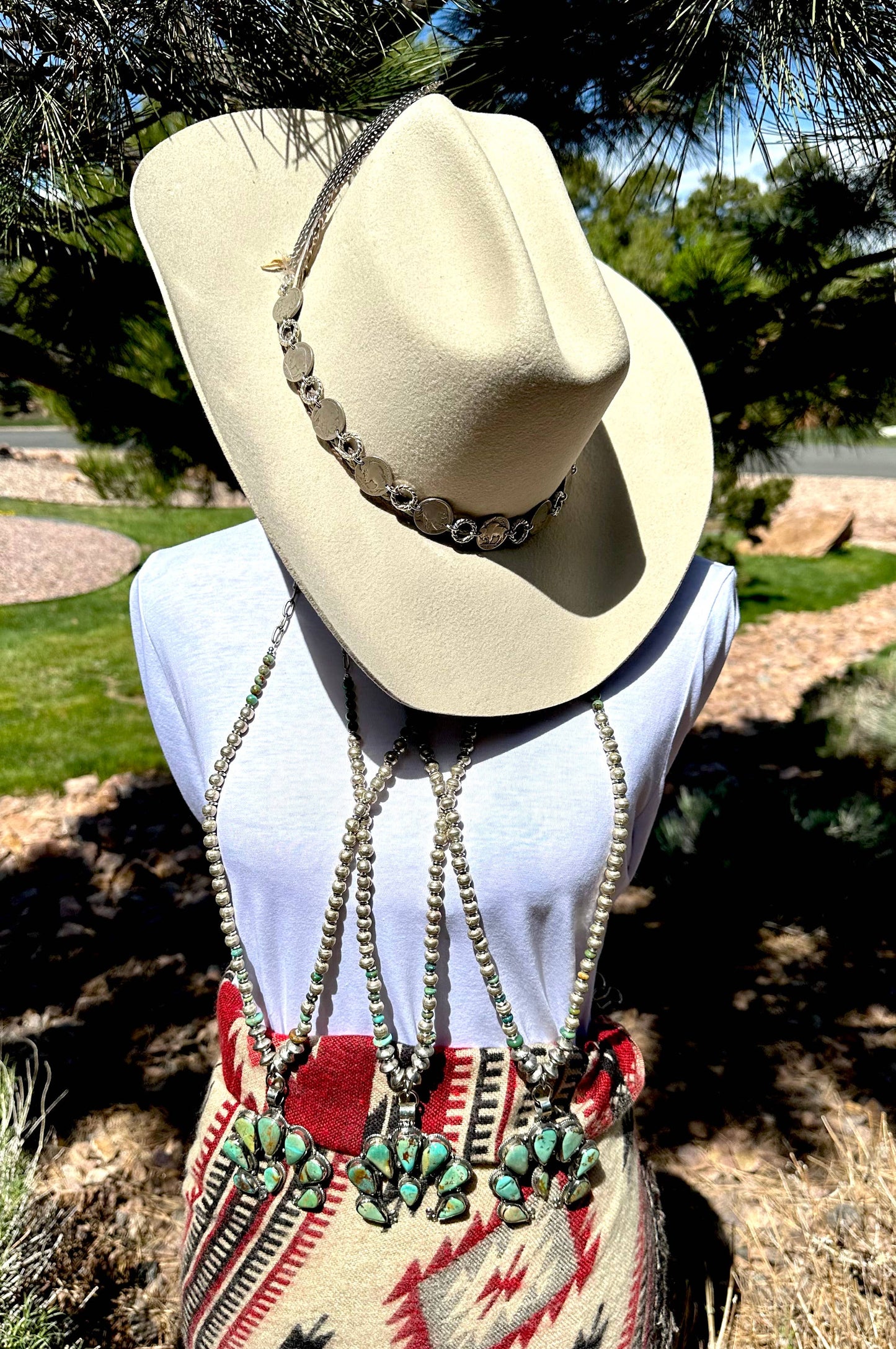 Adjustable Naja and Turquoise Necklace