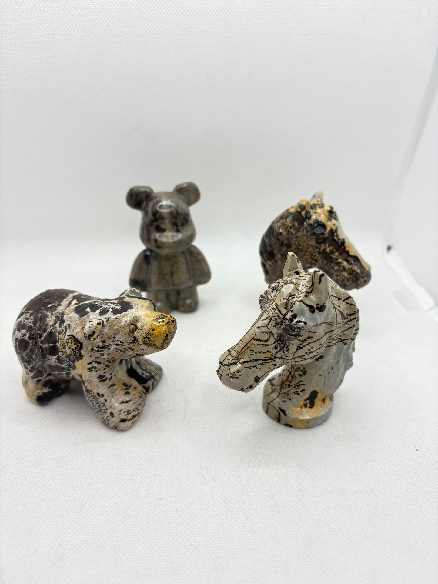 Animal Figurine Flower Jasper