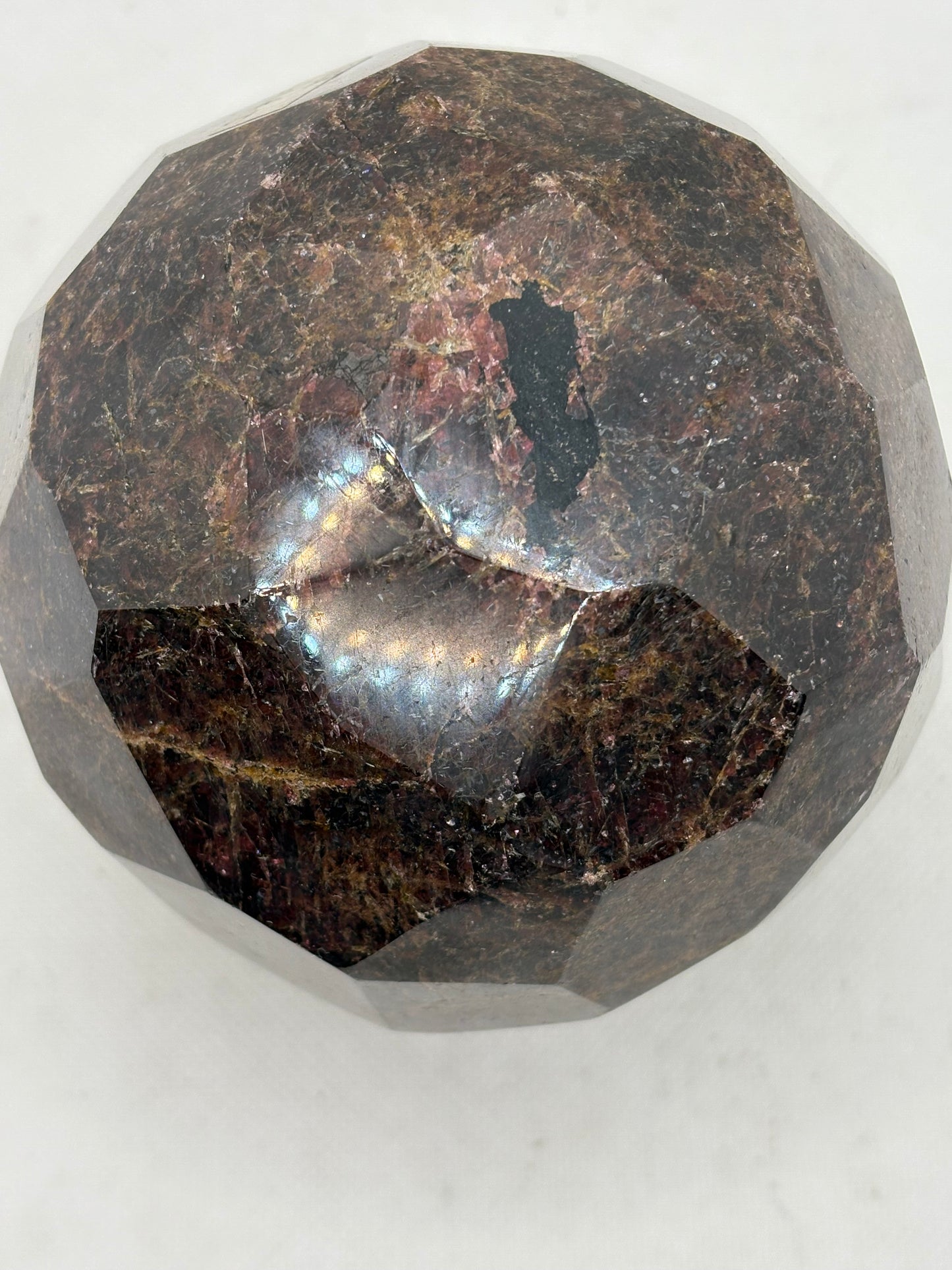 Garnet Faceted Sphere Giant