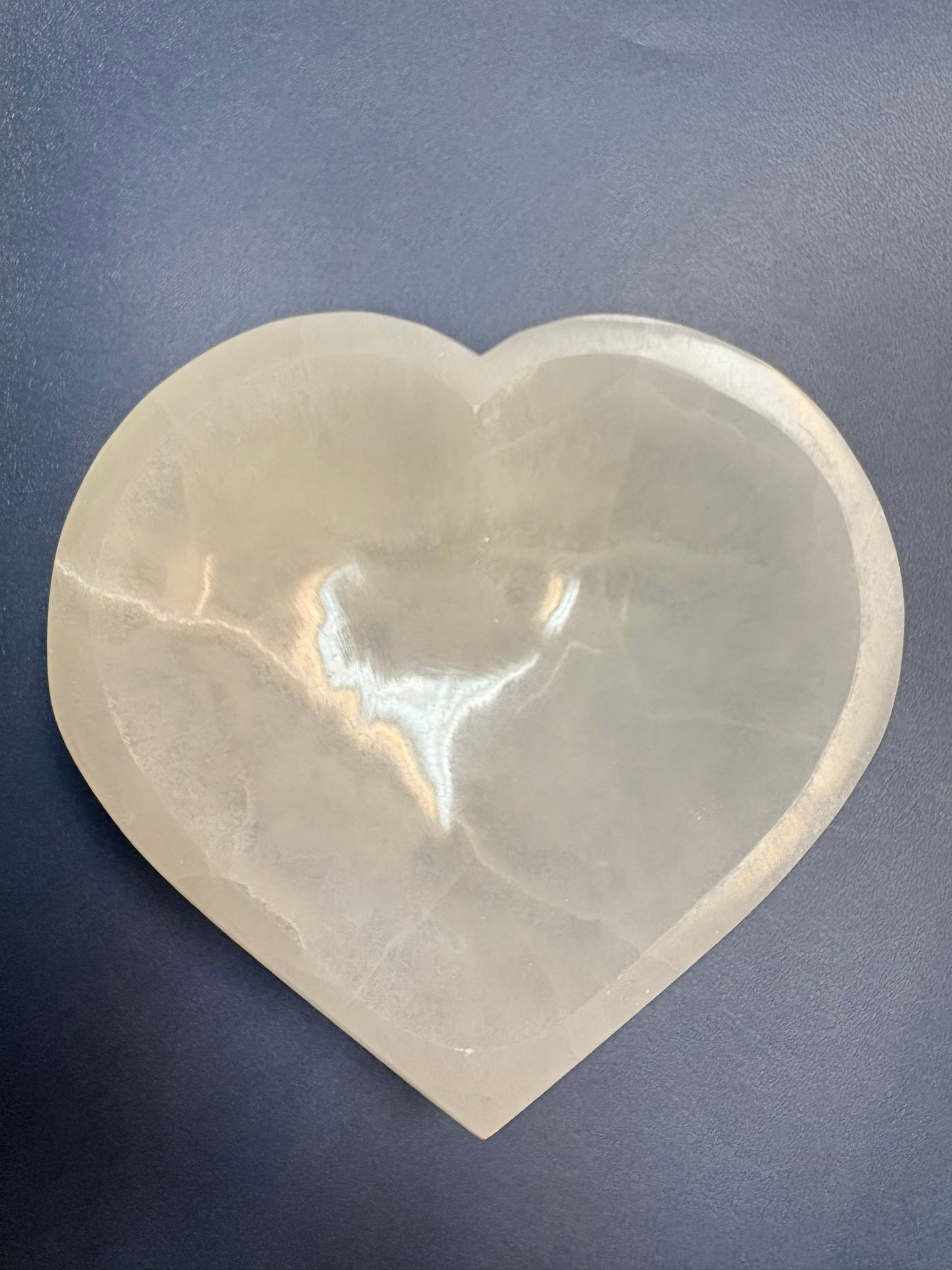 Selenite Heart Bowl Medium