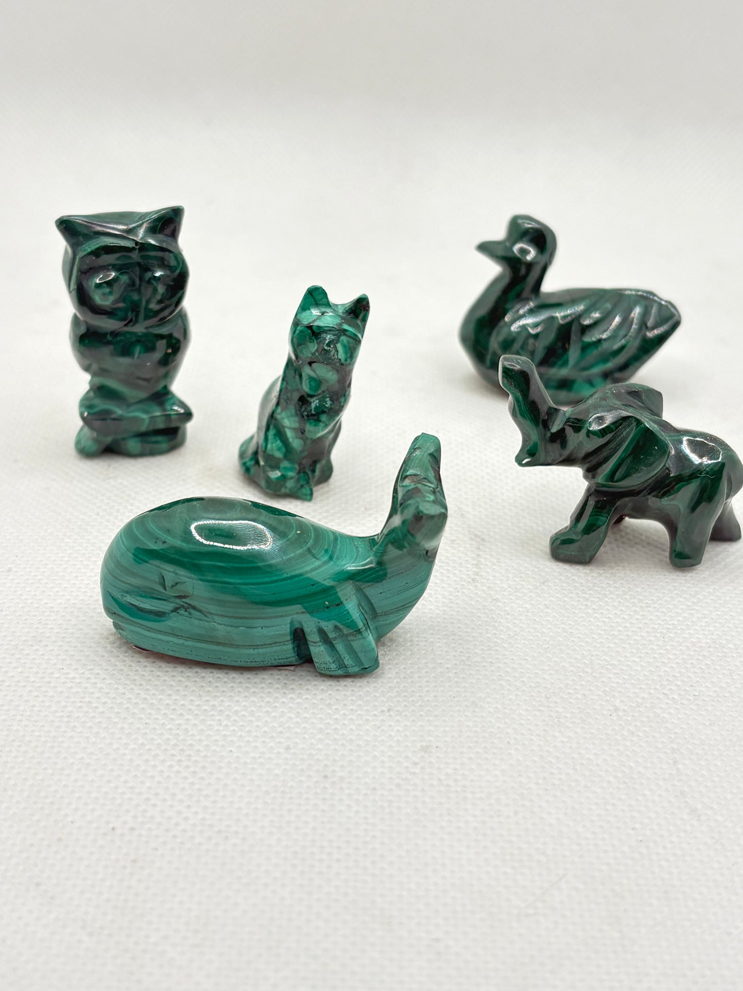 Malachite Figurine Animals Mini