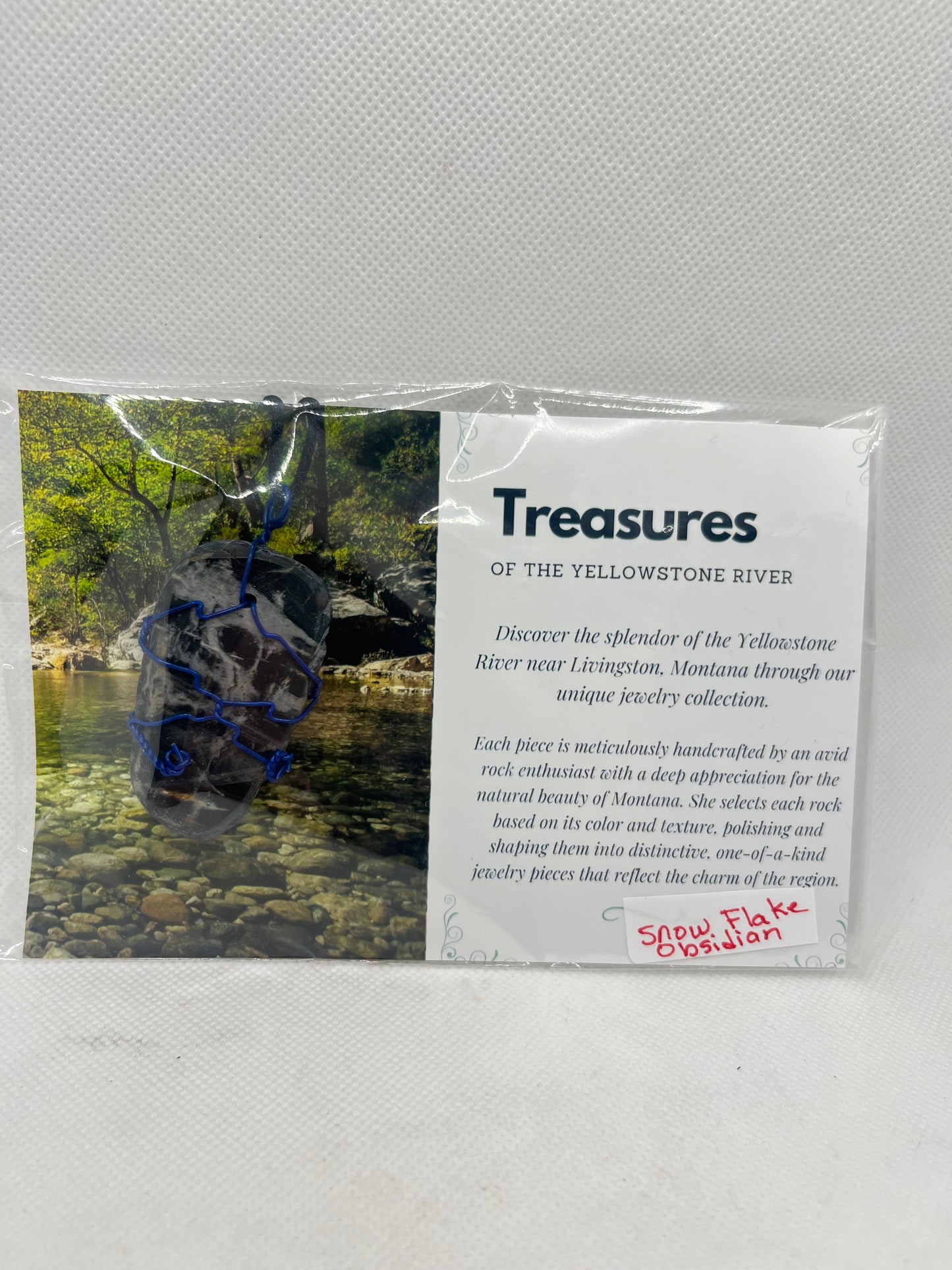 Jill Necklace Snowflake Obsidian