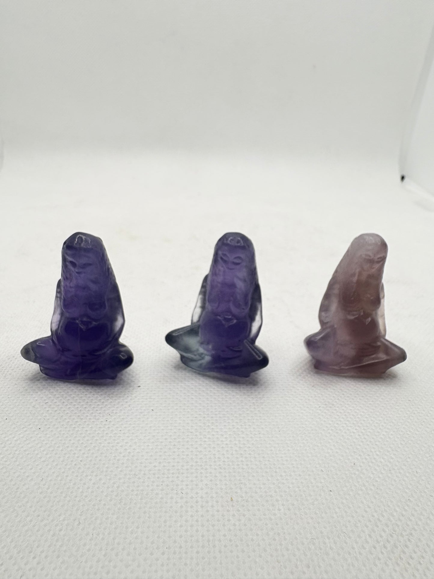 Pregnant Lady Stone Figurine Small Fluorite