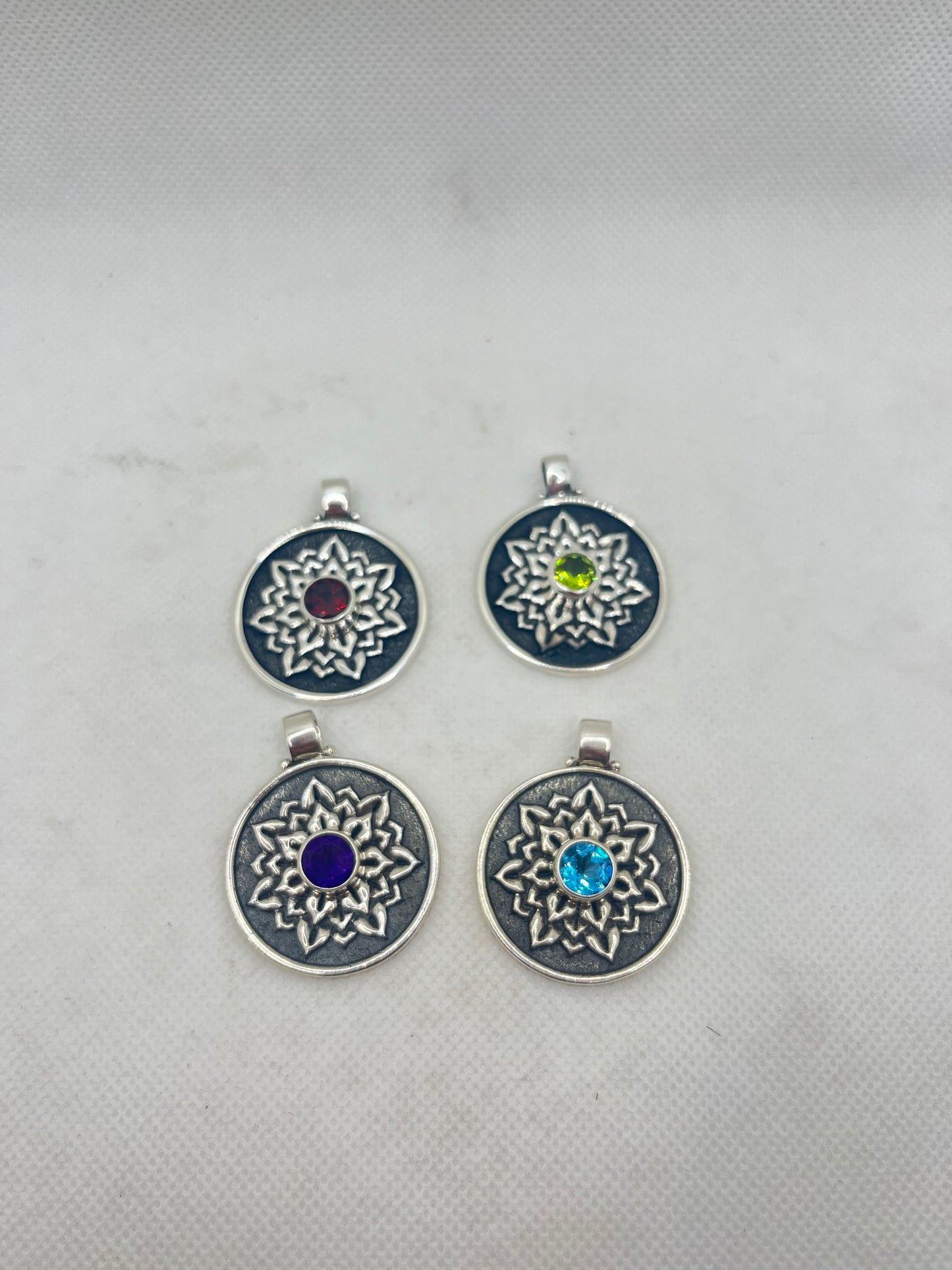 Crown Pendant Various Stones