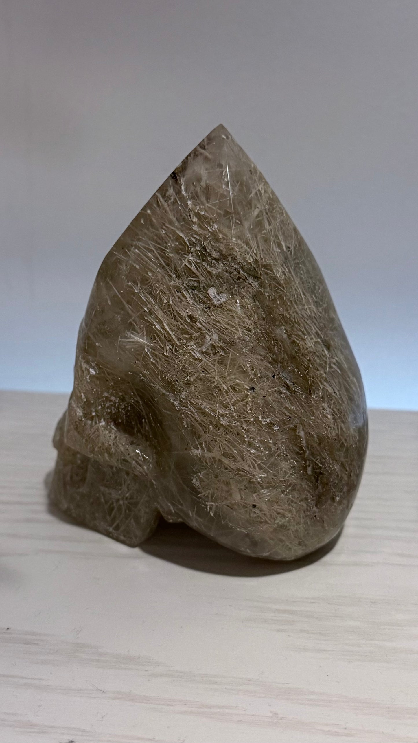 Rutilated Quartz Skull