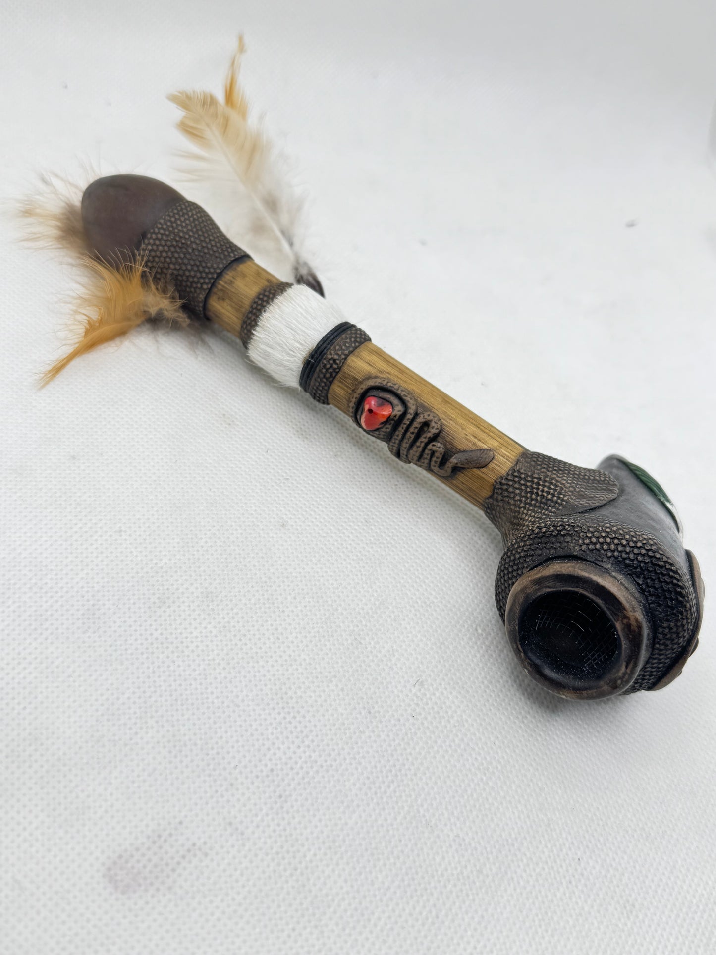 Bull Horn Peace Pipe