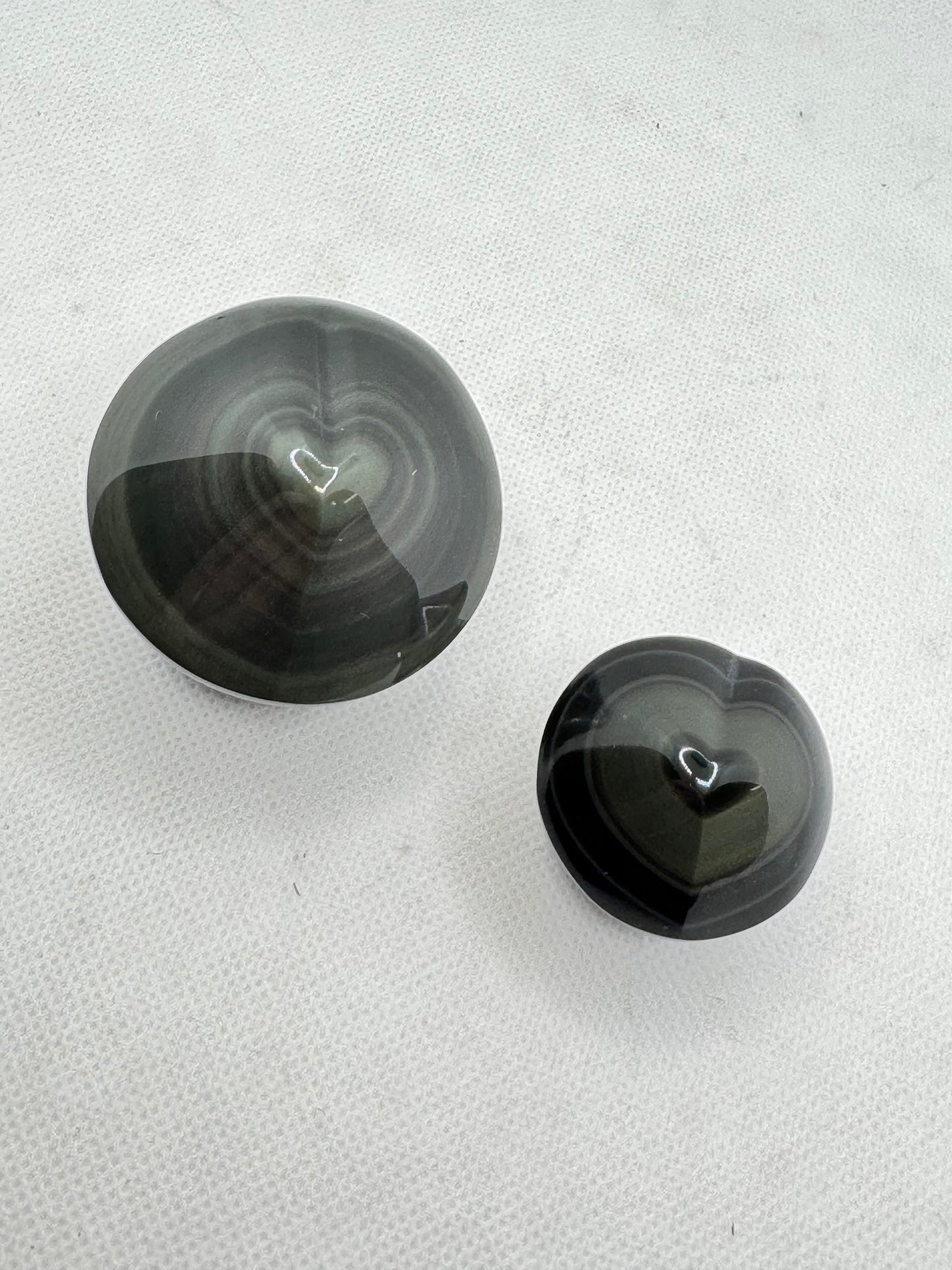 Mushroom with Hearts Rainbow Obsidian Small