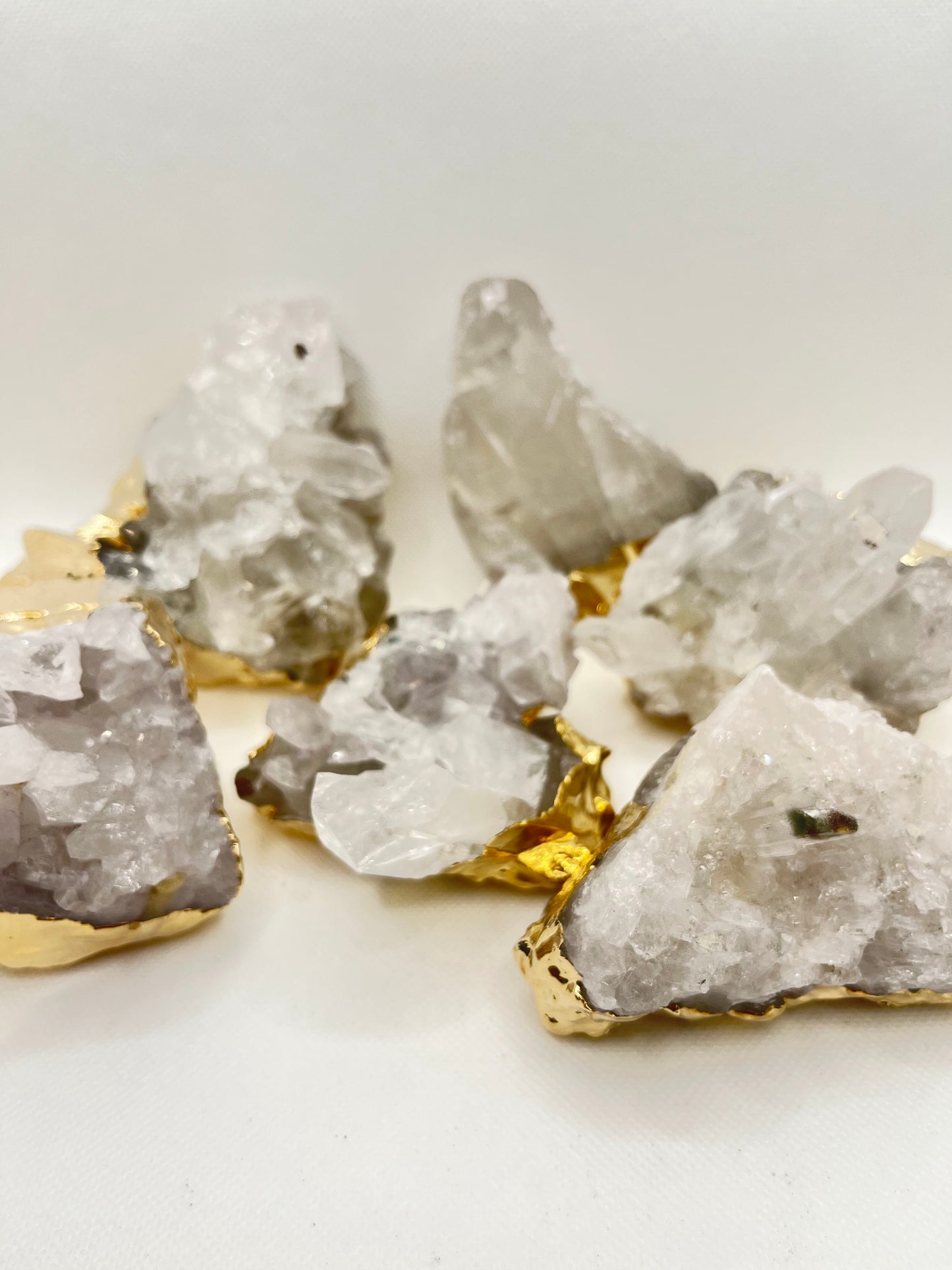 Quartz Cluster Gold Gilded