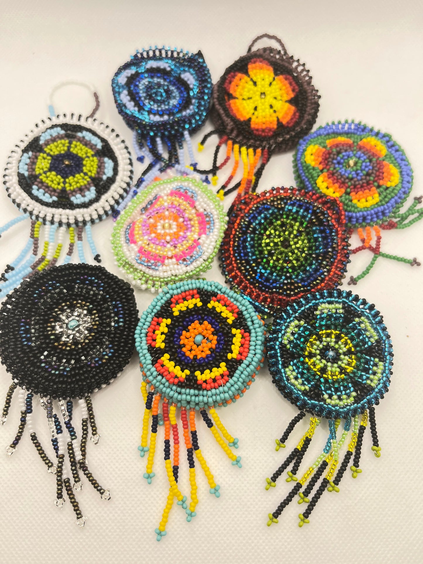 Medicine Pouch Beaded Round