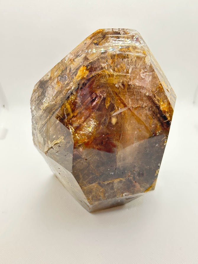 Smokey Quartz Crystal Point in Rutile