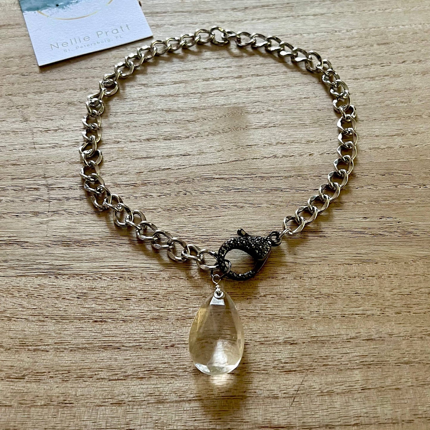 Pub Crawl chain and glass glam necklace