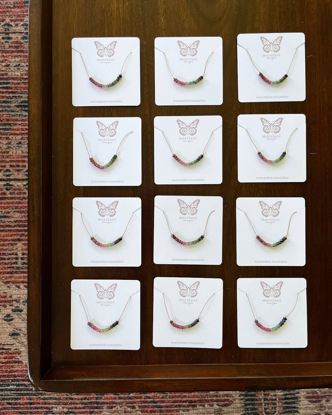 Watermelon Tourmaline Necklace: 16, 18 or 20"