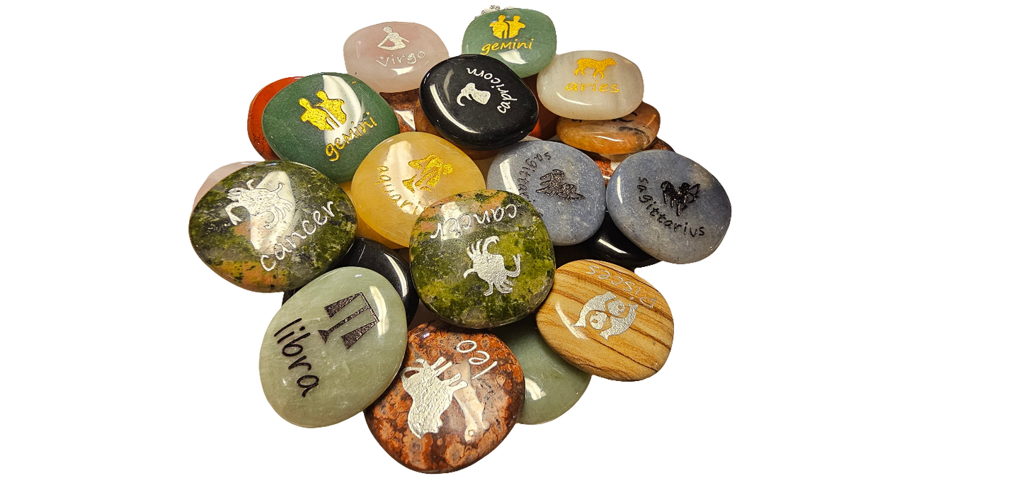 Zodiac Engraved Stones