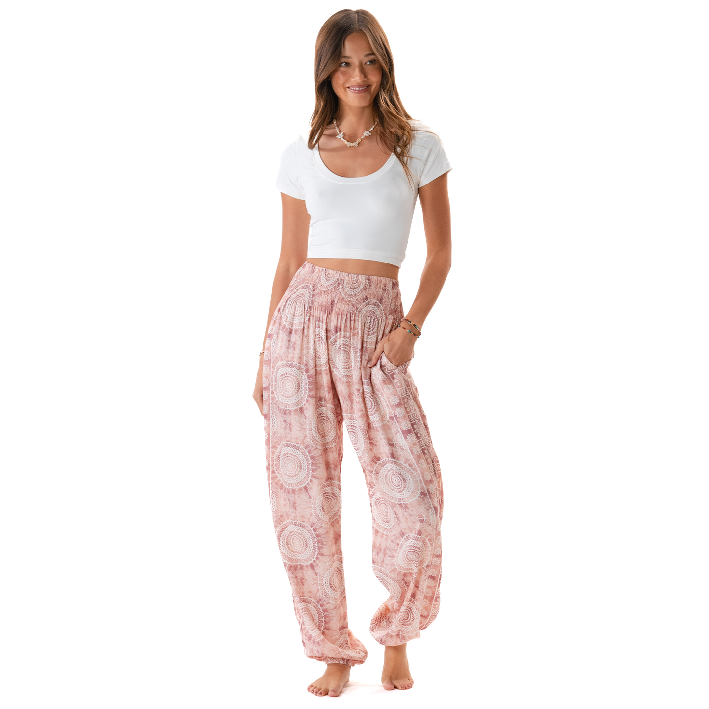 Baja Harem Pants with Pockets: Tall S, M, L/XL