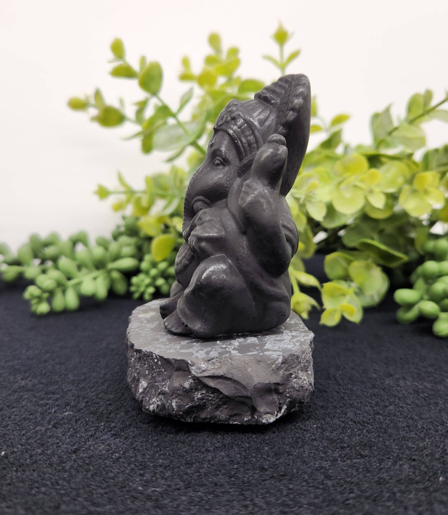 Shungite Figurine Ganesha (3.5x3x2 inches) (EMF Protection)