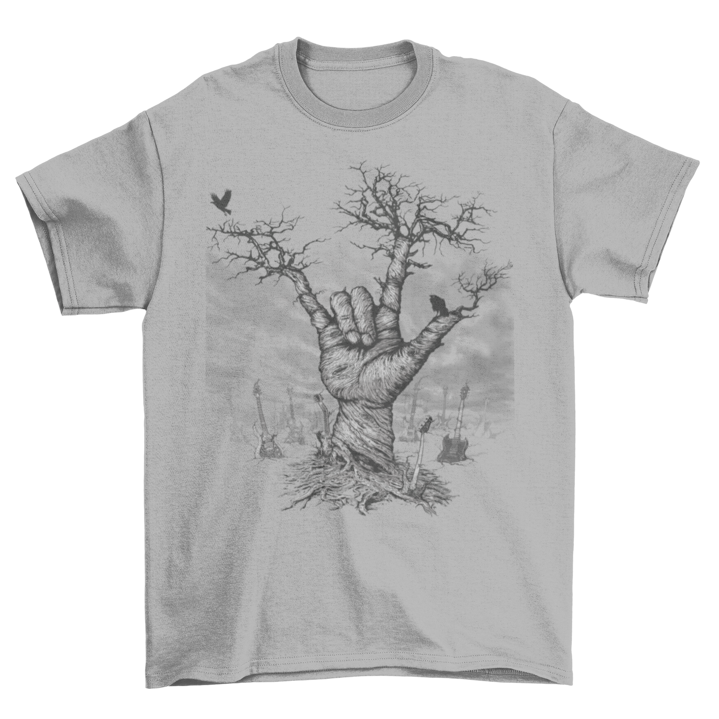 Metal Tree Hand Design w/Guitars