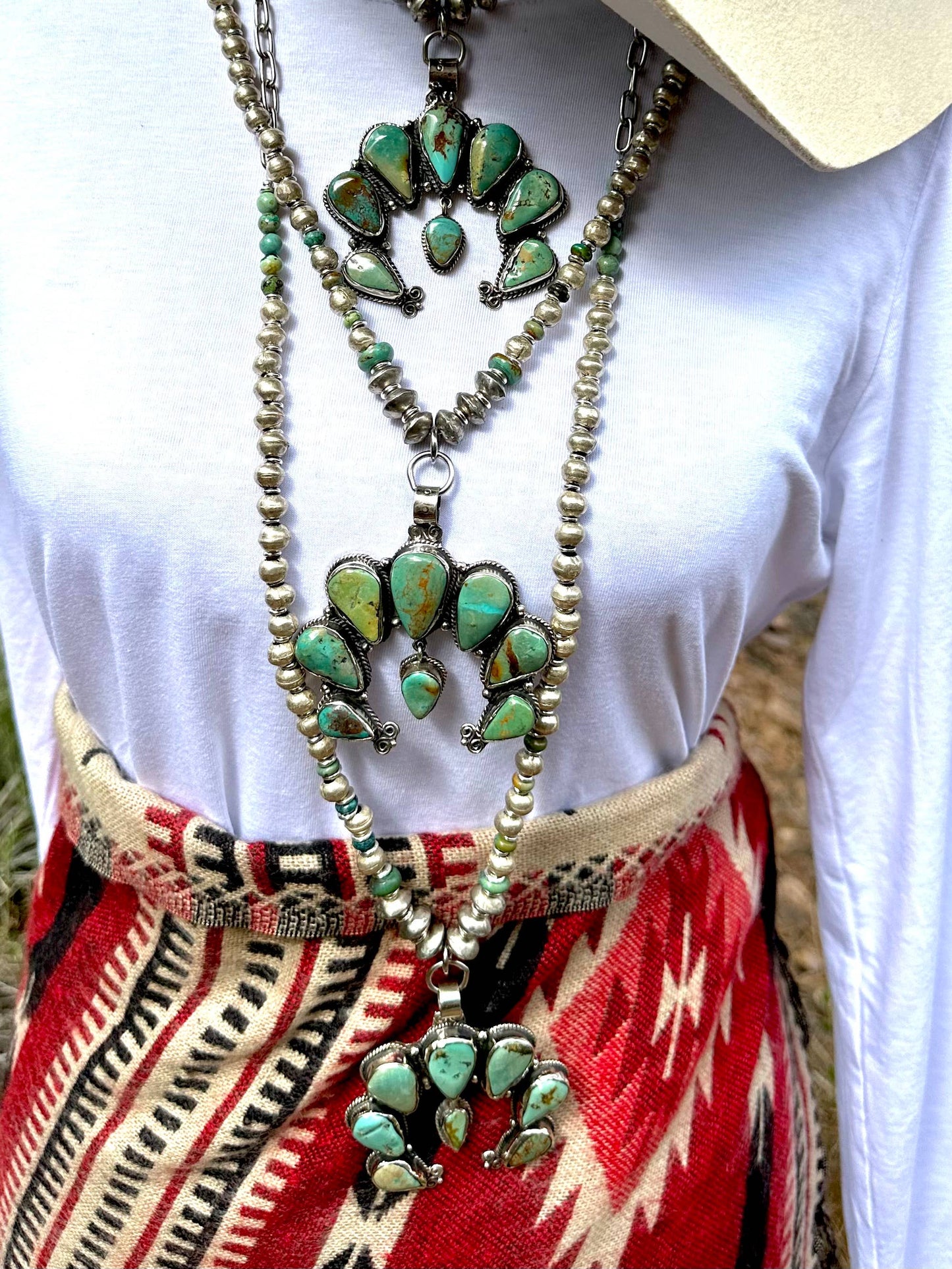 Adjustable Naja and Turquoise Necklace