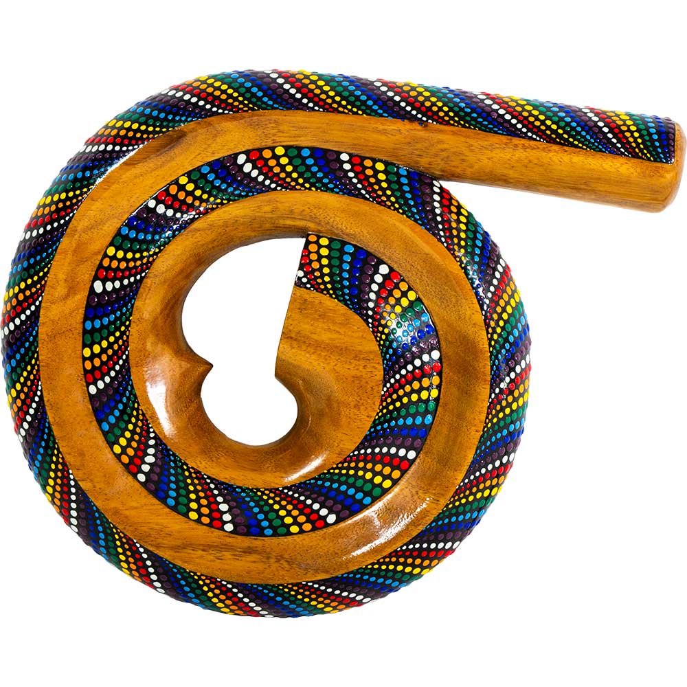 Wood Curved Didgeridoo Hand Painted - Chakra