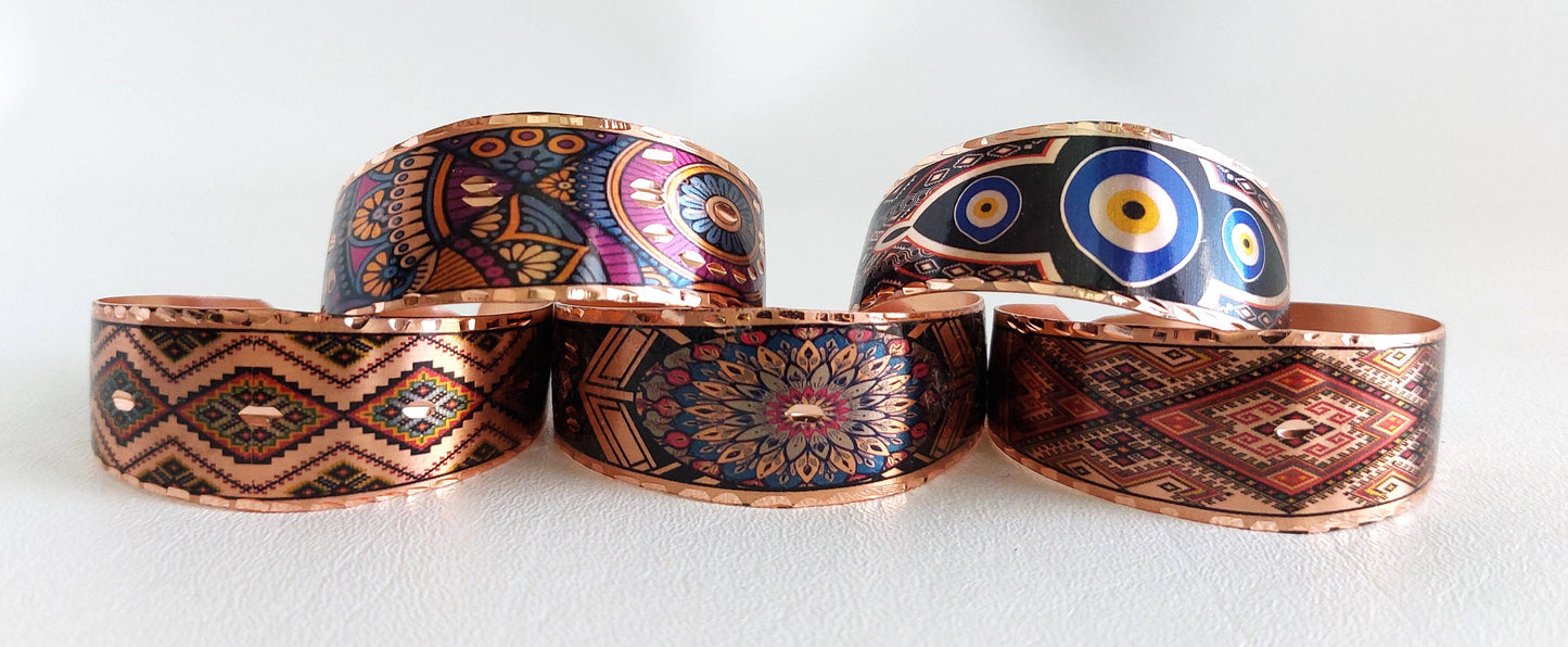 Embellished Copper Bracelets