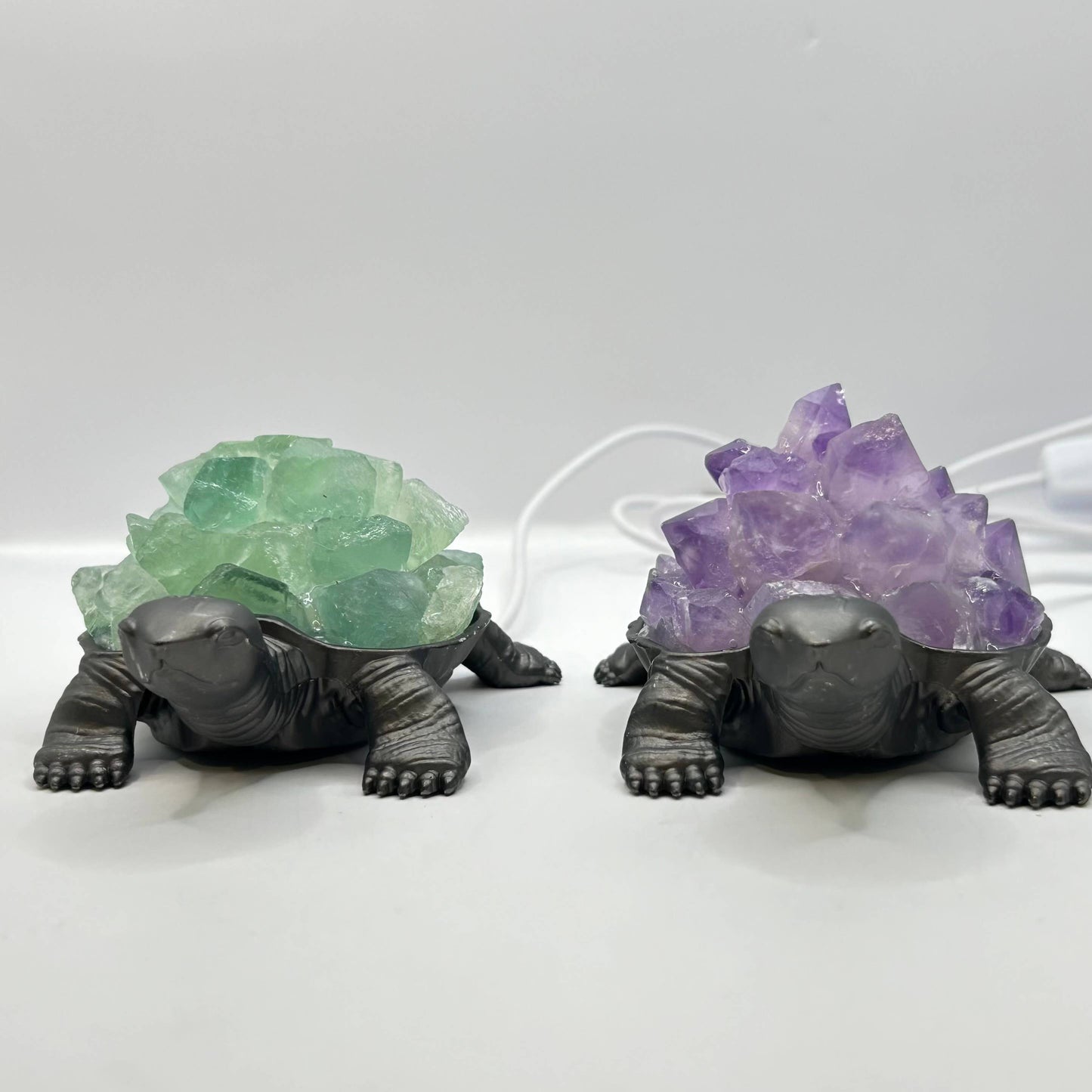 Turtle Gemstone Nightlight- Amethyst or Green Adventurine