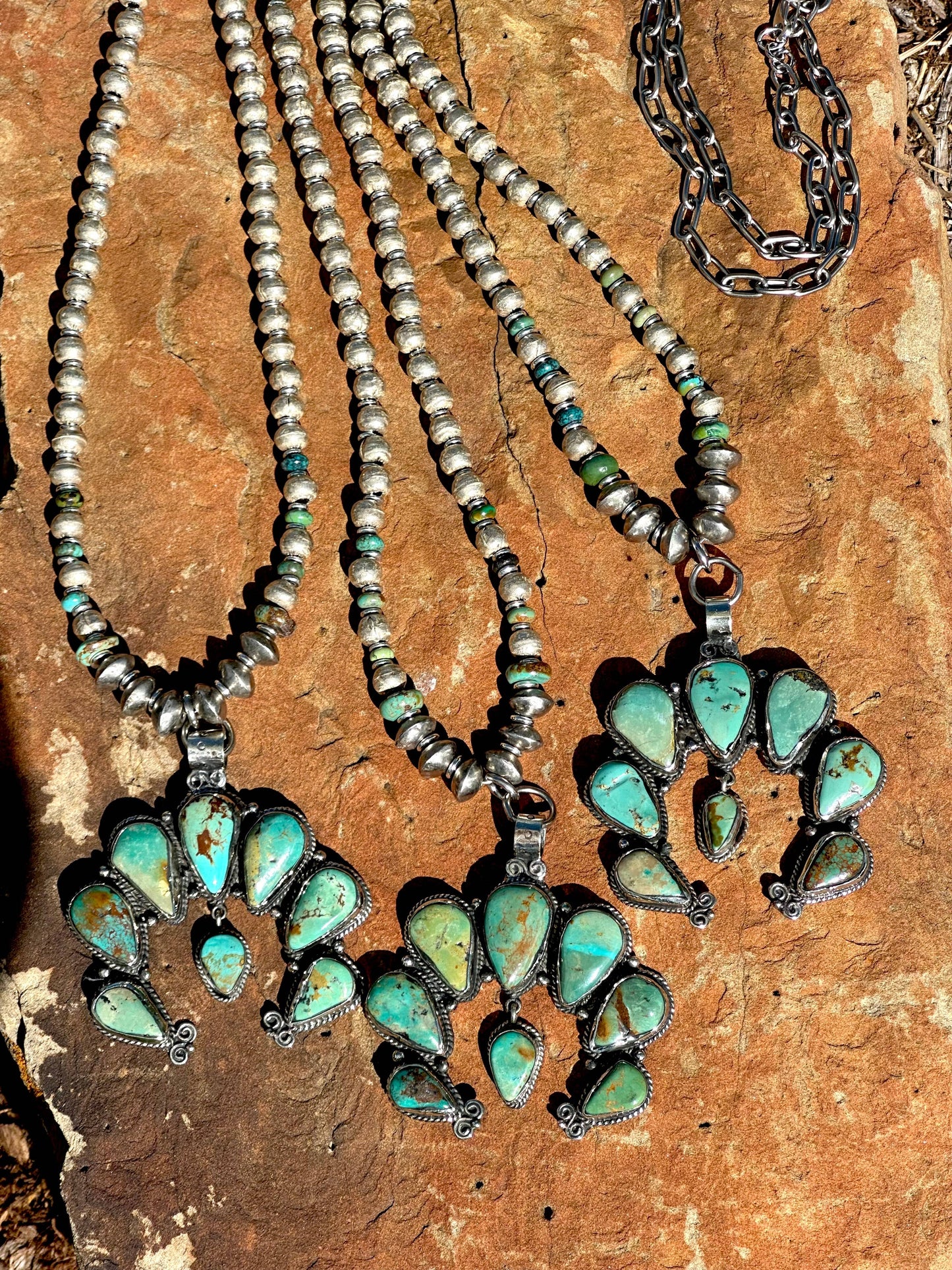 Adjustable Naja and Turquoise Necklace