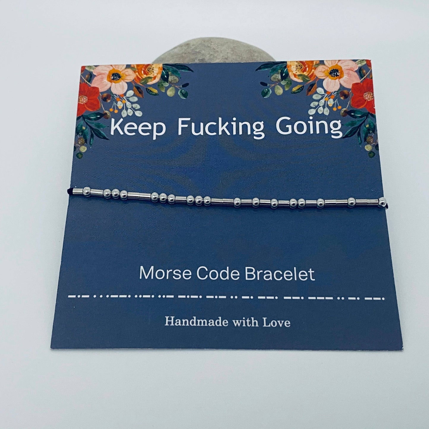 Multi style Morse Code Stretch Bracelets: BFF, Fuck Off, Bad Ass, Fuck Cancer, I Love You, Keep Fucking Going