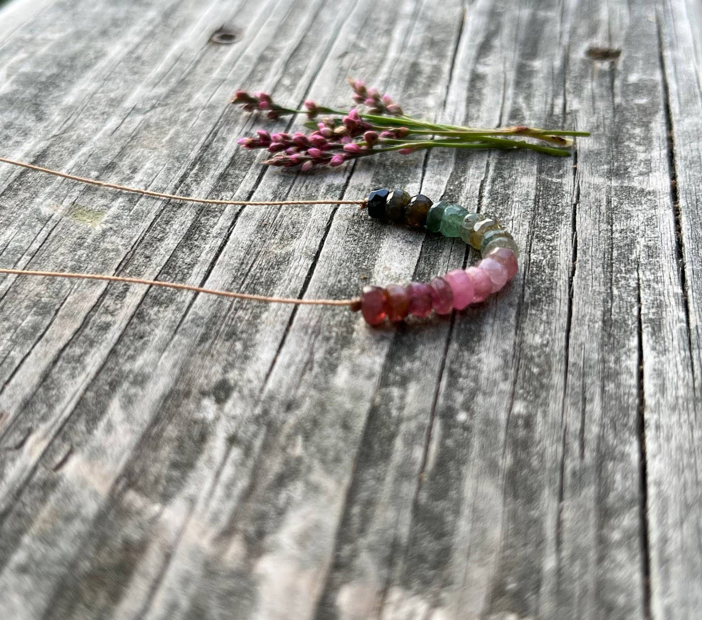 Watermelon Tourmaline Necklace: 16, 18 or 20"