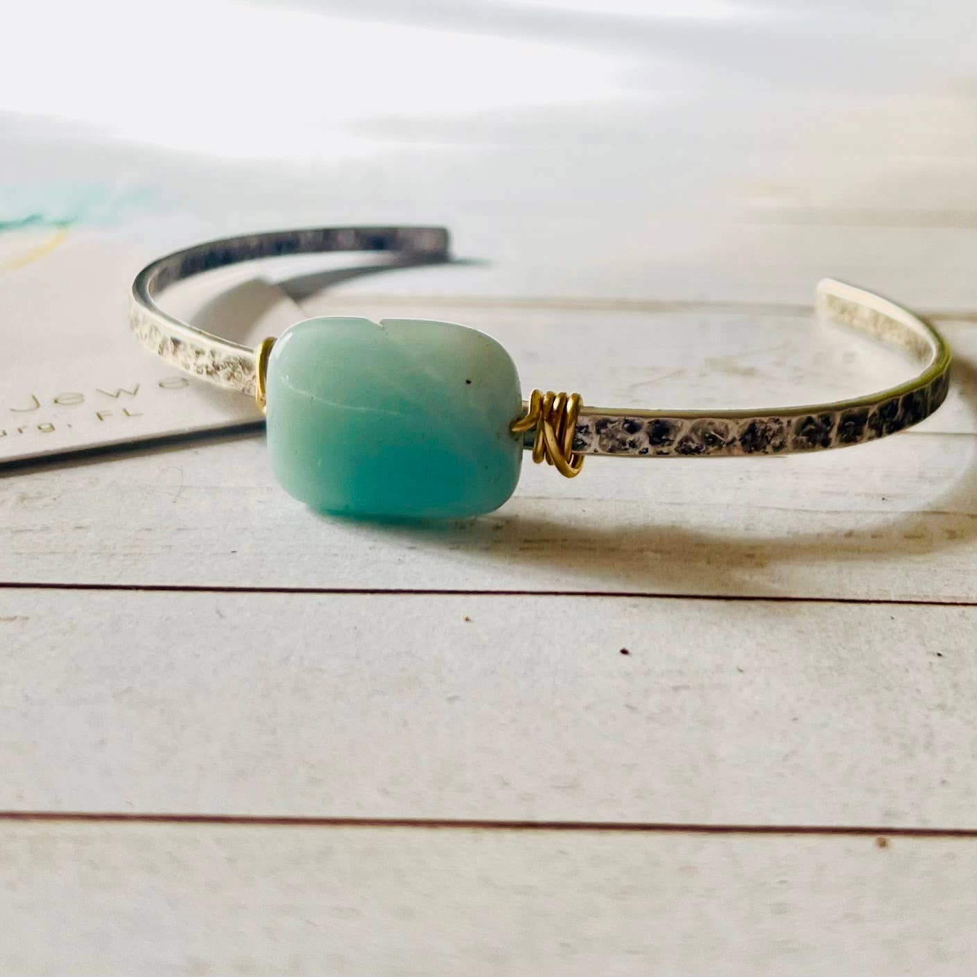 BFF amazonite cuff bracelet