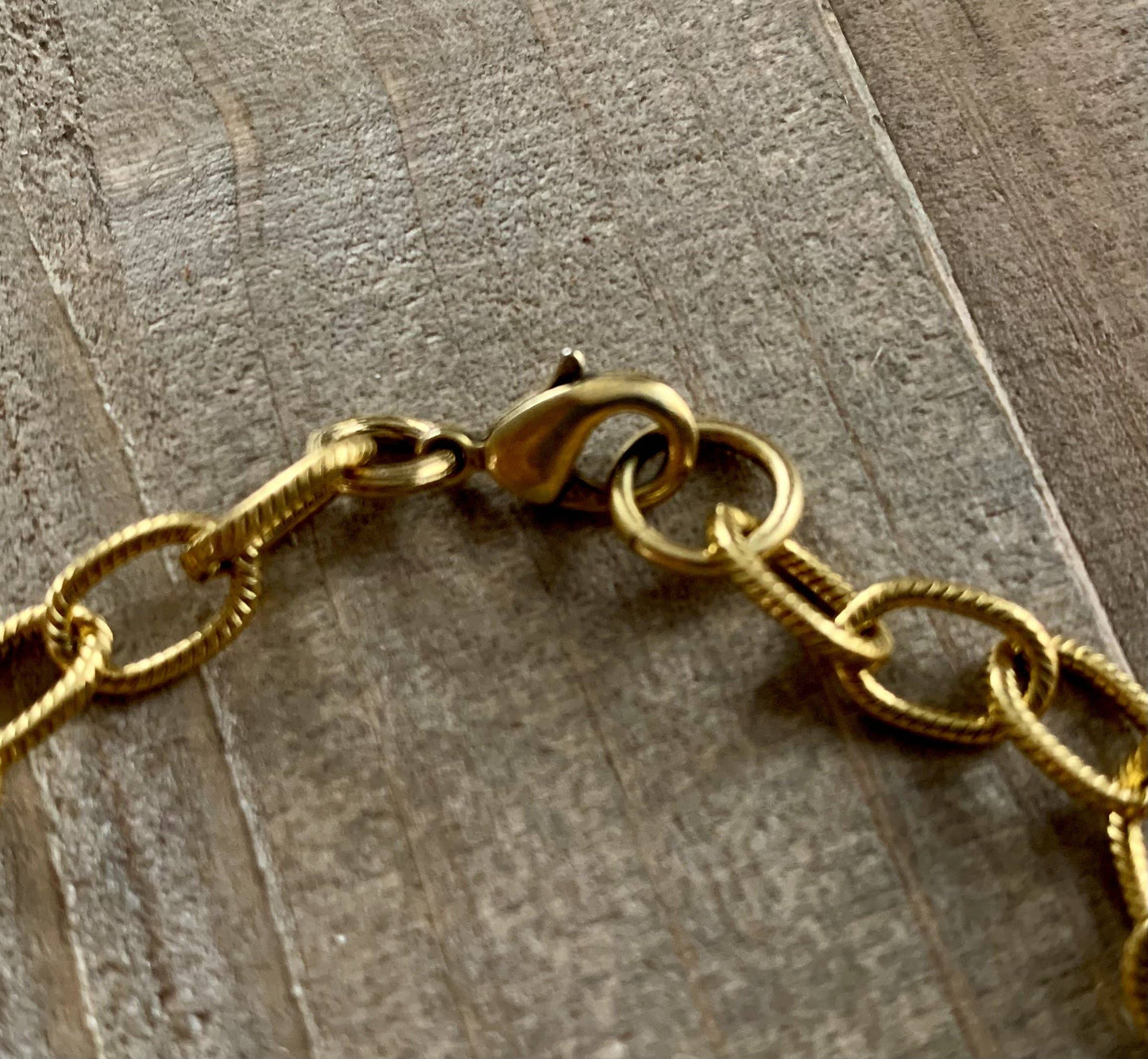 Glow Up- aqua gemstone chain bracelet: Gold or Silver