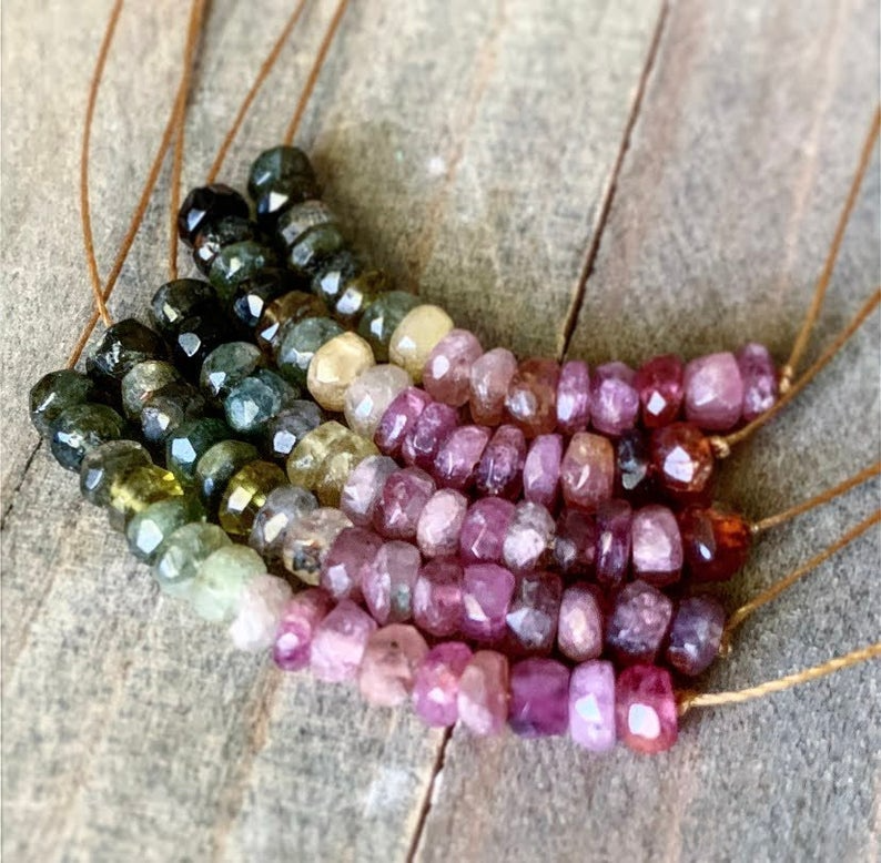 Watermelon Tourmaline Necklace: 16, 18 or 20"