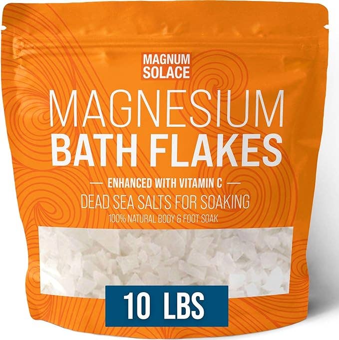 Magnesium Bath Flakes, Bath Soak With Vitamin C: 3LB