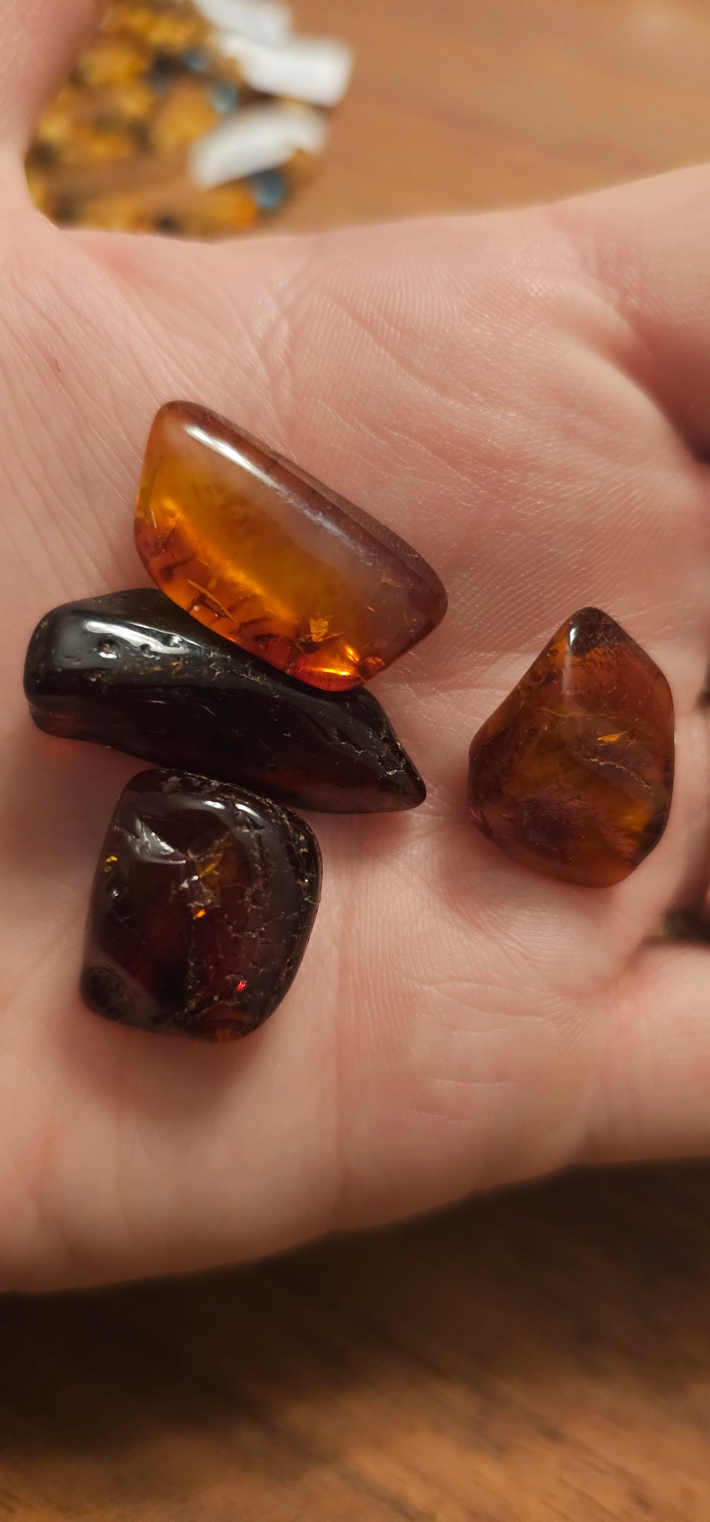 Amber chunks small from Lithuania
