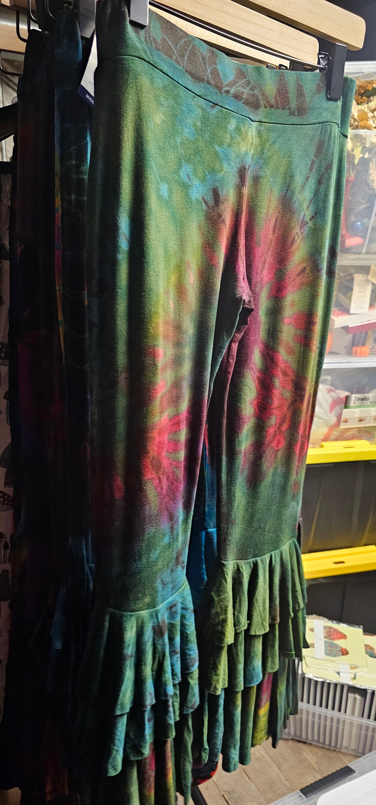 Tie Dye Pants- Ruffles and/or Patch Work Various