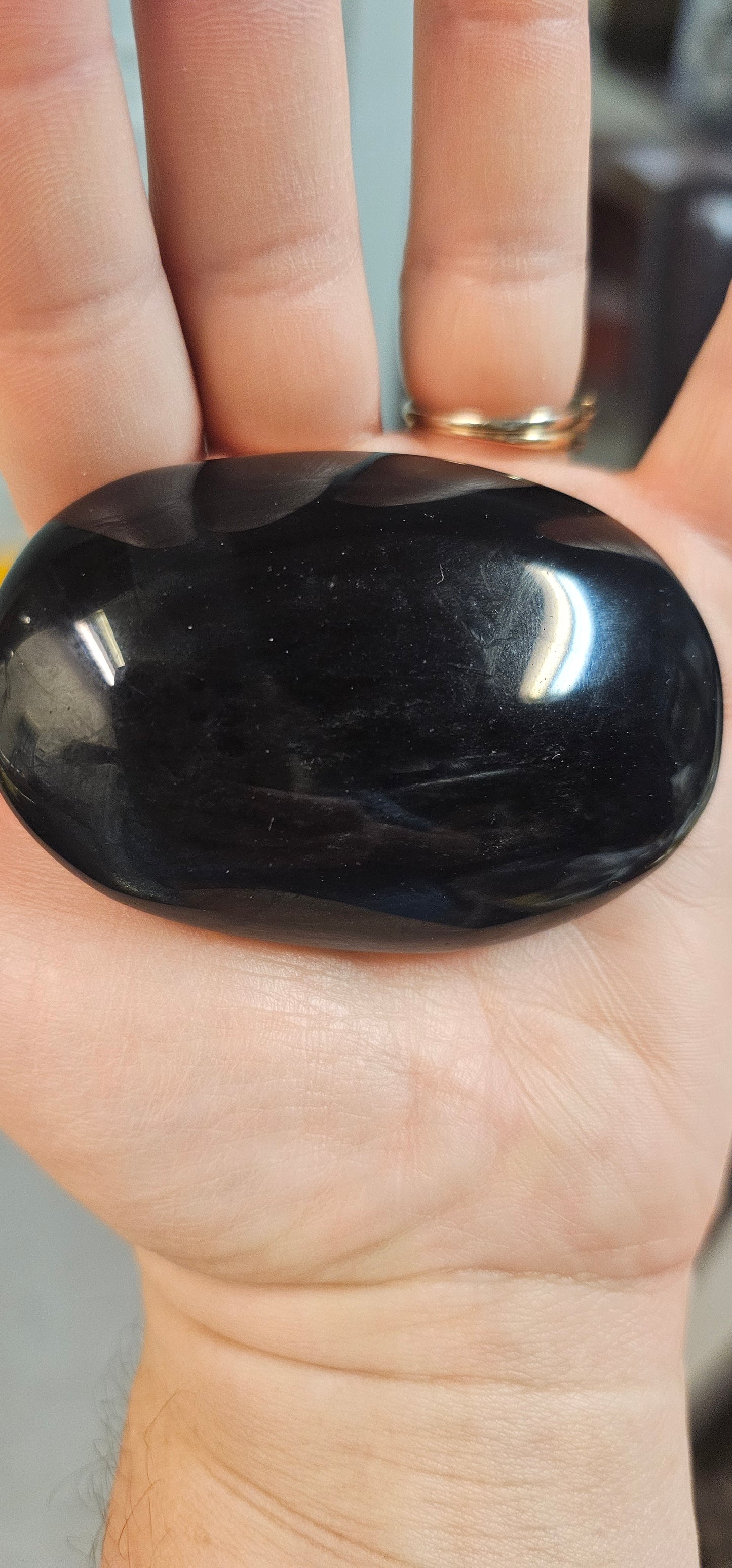 Rainbow Obsidian Half Moon Palm Size