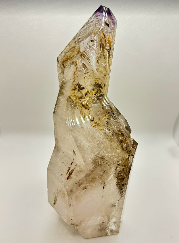 Quartz Tower w/ Amethyst Tip