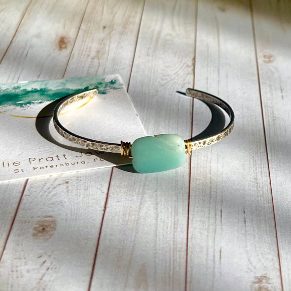 BFF amazonite cuff bracelet
