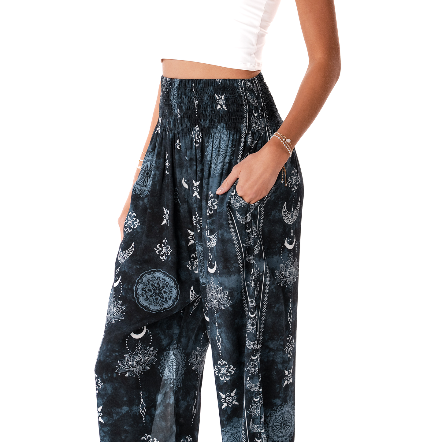 Twilight Lotus Harem Pants (Purple) with Pockets: S, M, L & XL