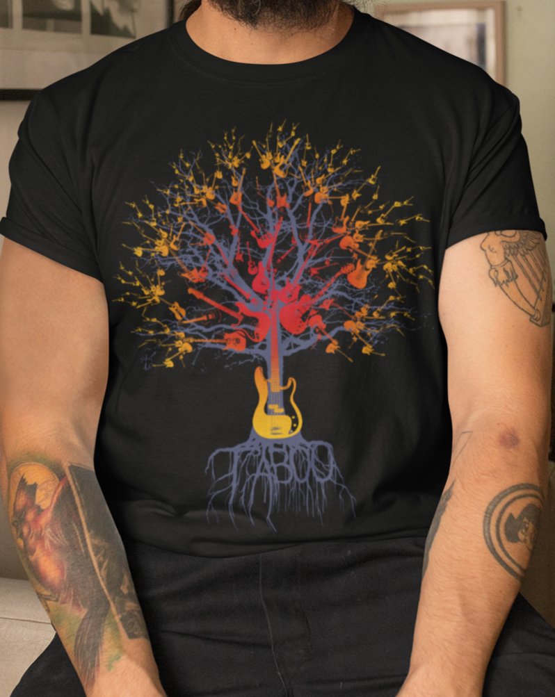 Taboo Gradient Guitar Tree T-Shirt: BLK