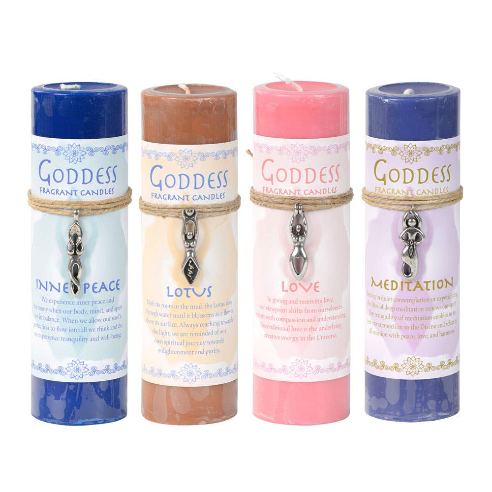 Goddess Pewter Pendant Candles