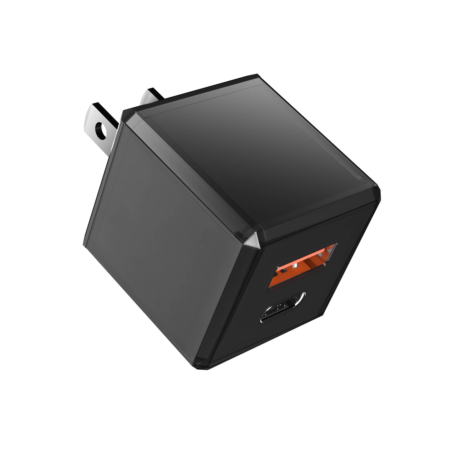 Rapid Wall Charger USB 20W Cubic Design - Retail Pack: Black