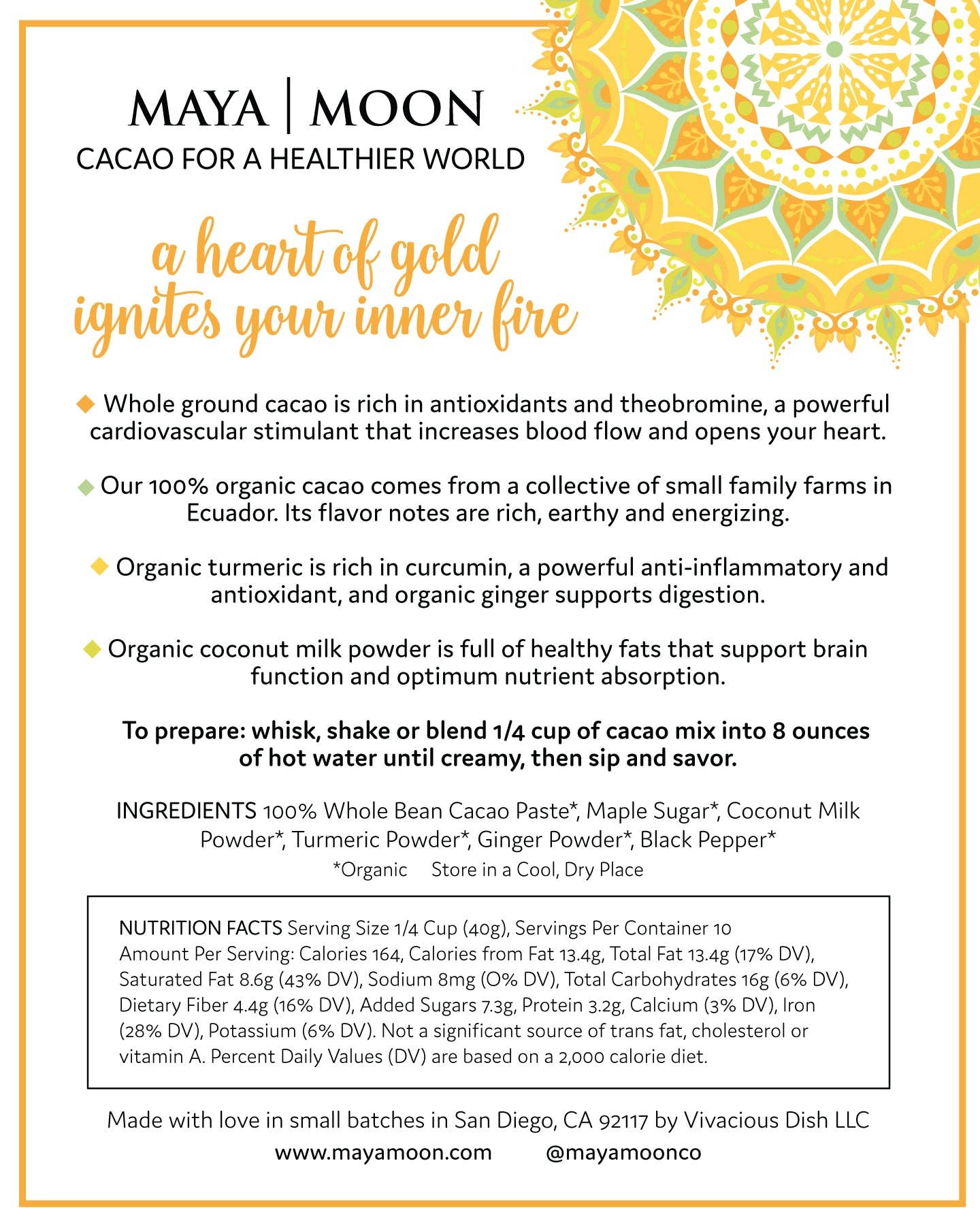 Golden Drinking Cacao