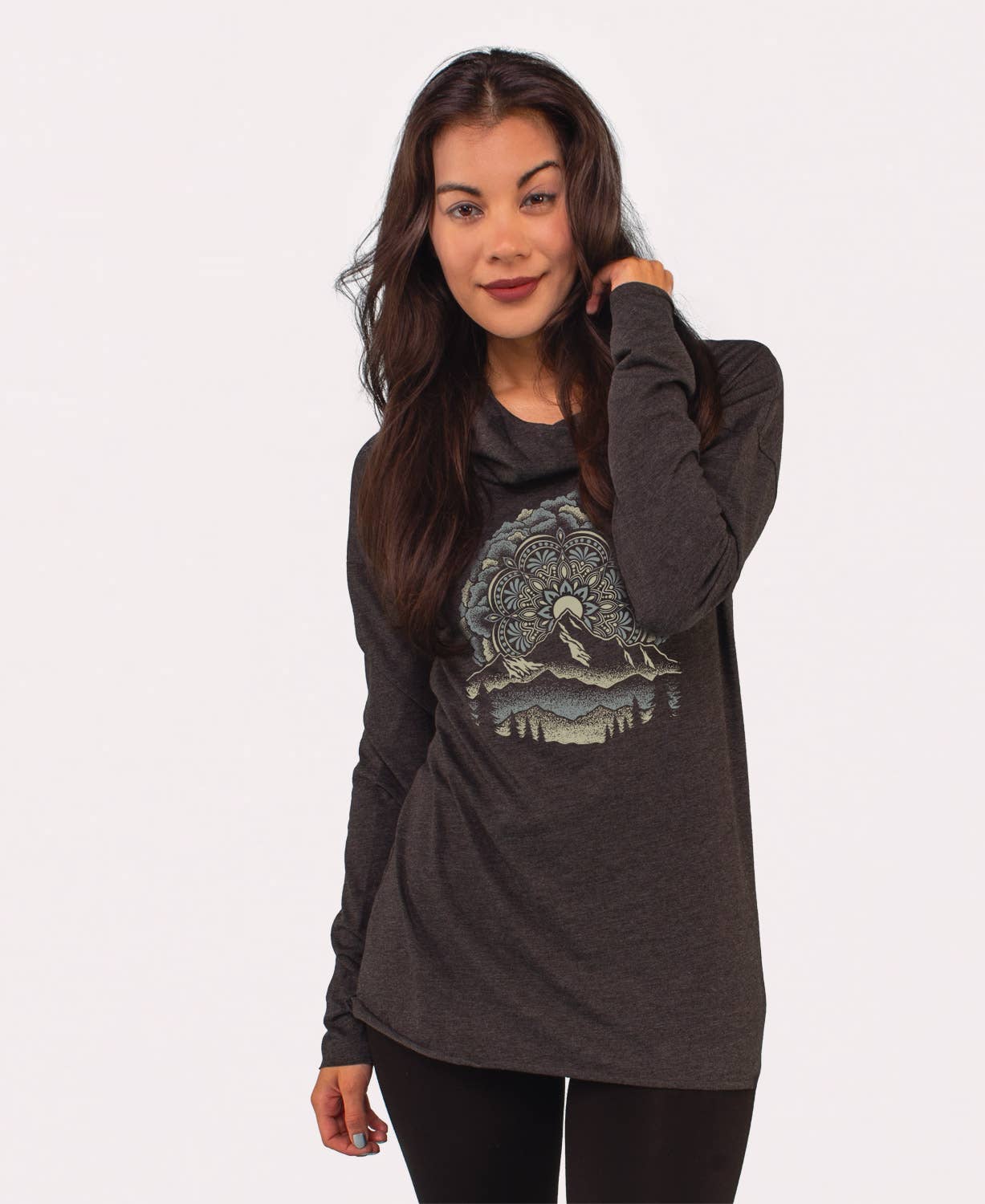 Summit Solstice Mandala Cowl Yoga Hoodie