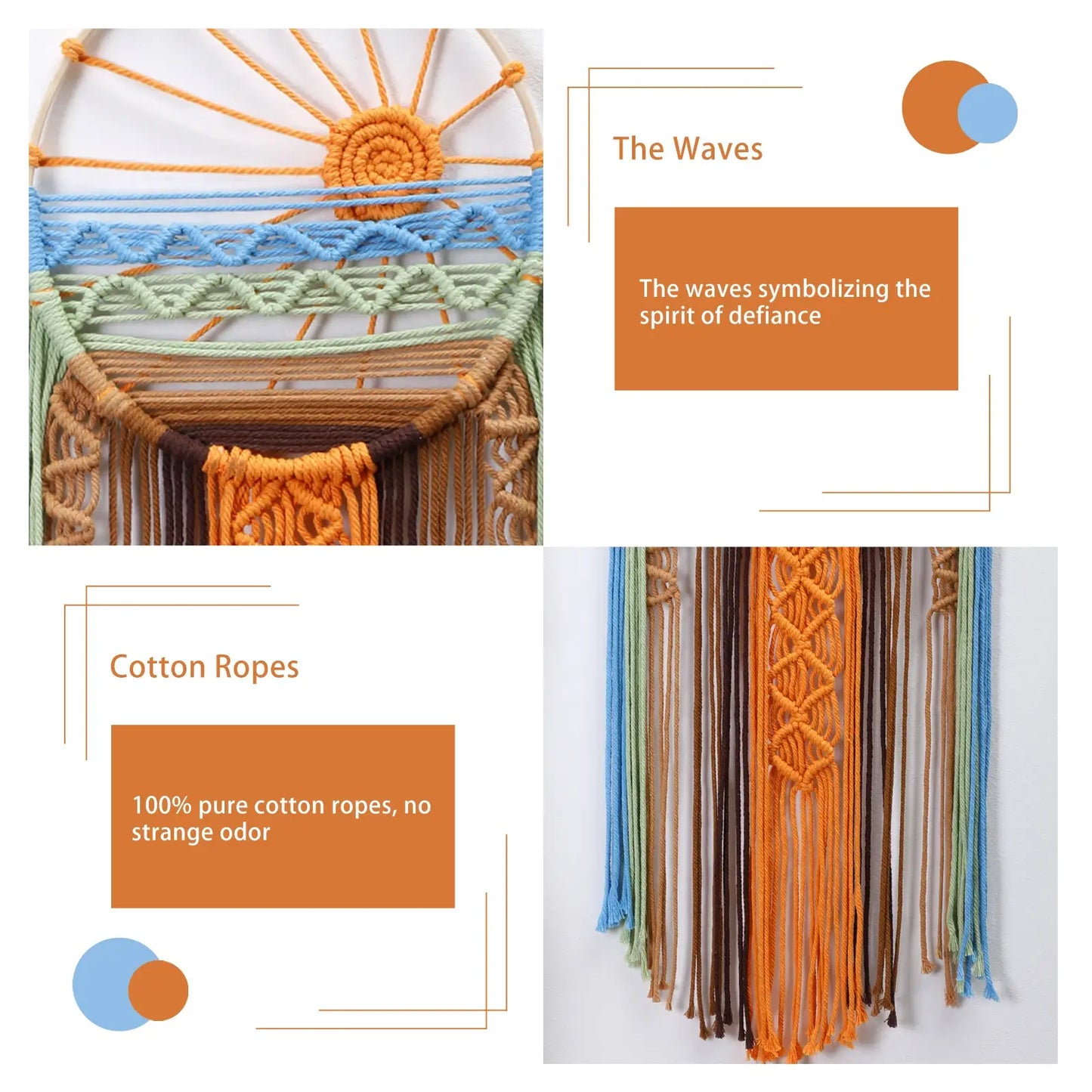 Sunrise and Sunset Macrame Dream Catcher