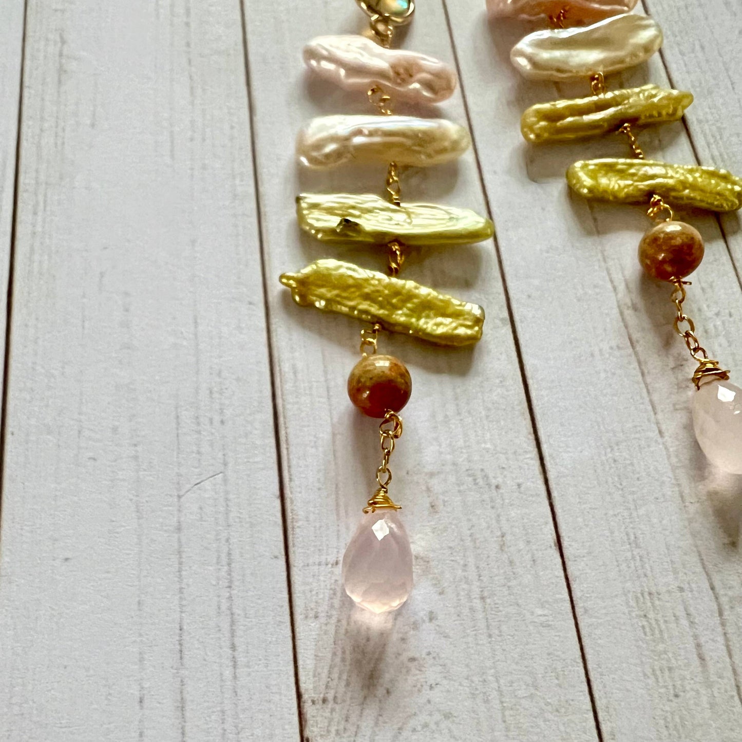 Club Lounge pearl dangle earrings