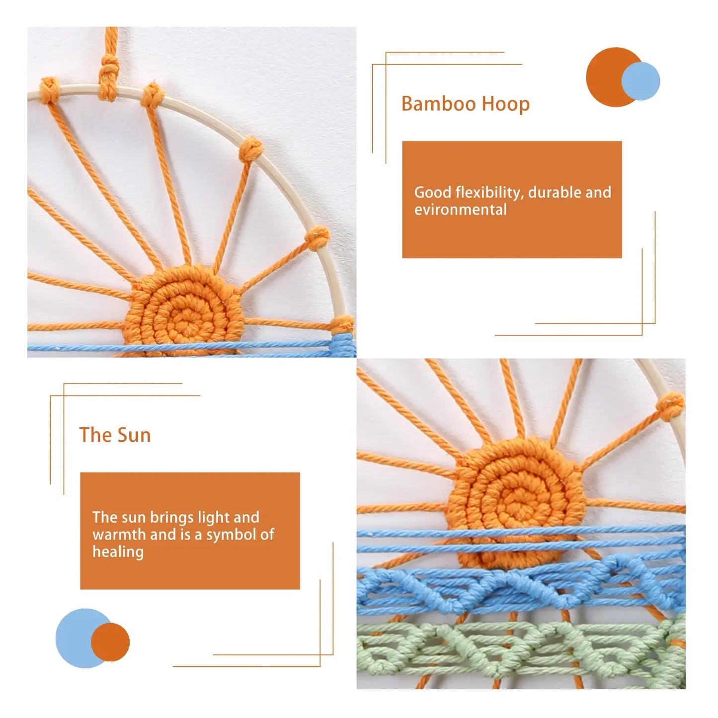 Sunrise and Sunset Macrame Dream Catcher